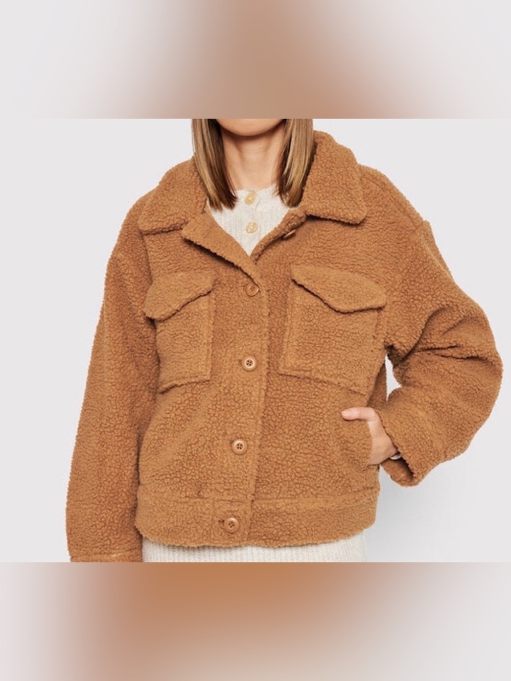 American Eagle Outfitters Teddy Sherpa Jacket Size L